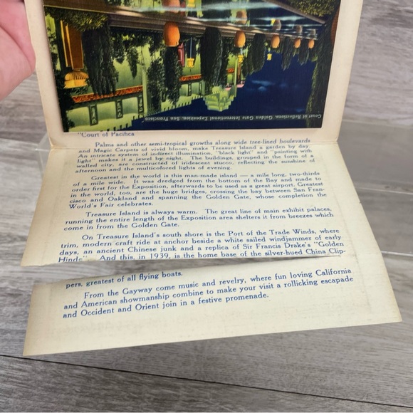 1938 World's Fair on San Francisco Bay Golden Gate Exposition Foldout Cards - Picture 4 of 12